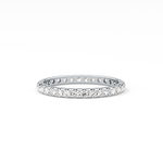 Full Eternity Wedding Band with 0.59 TCW Round Cut Moissanite – Yellow, White, or Rose Gold