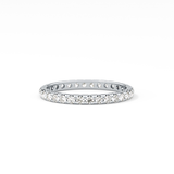 Full Eternity Wedding Band with 0.59 TCW Round Cut Moissanite – Yellow, White, or Rose Gold