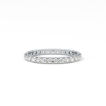 Full Eternity Wedding Band with 0.59 TCW Round Cut Moissanite – Yellow, White, or Rose Gold
