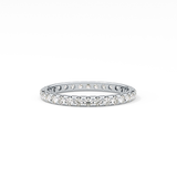 Full Eternity Wedding Band with 0.59 TCW Round Cut Moissanite – Yellow, White, or Rose Gold