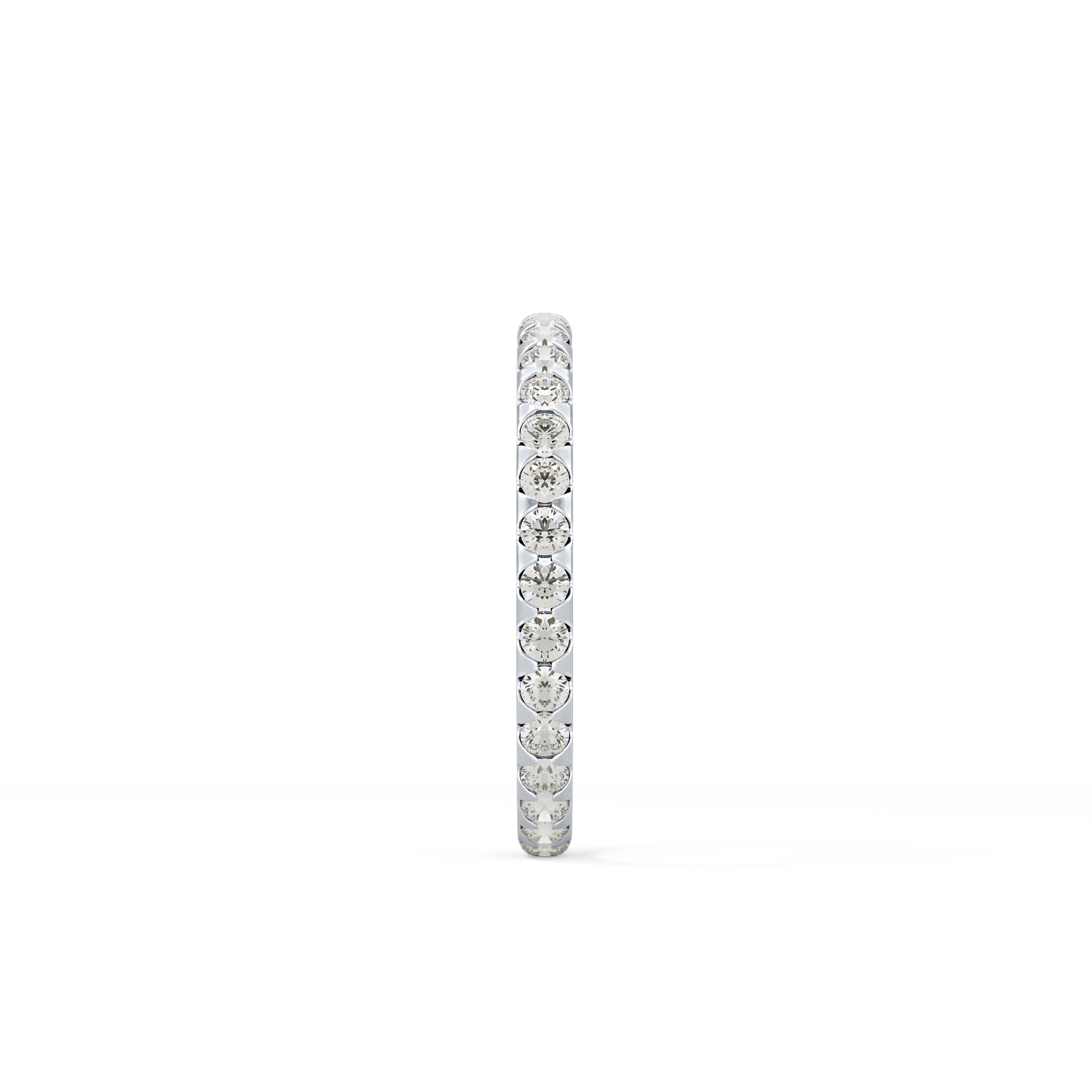Full Eternity Wedding Band with 0.59 TCW Round Cut Moissanite – Yellow, White, or Rose Gold
