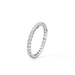 Full Eternity Wedding Band with 0.59 TCW Round Cut Moissanite – Yellow, White, or Rose Gold