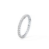 Full Eternity Wedding Band with 0.59 TCW Round Cut Moissanite – Yellow, White, or Rose Gold
