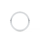 Full Eternity Wedding Band with 0.59 TCW Round Cut Moissanite – Yellow, White, or Rose Gold
