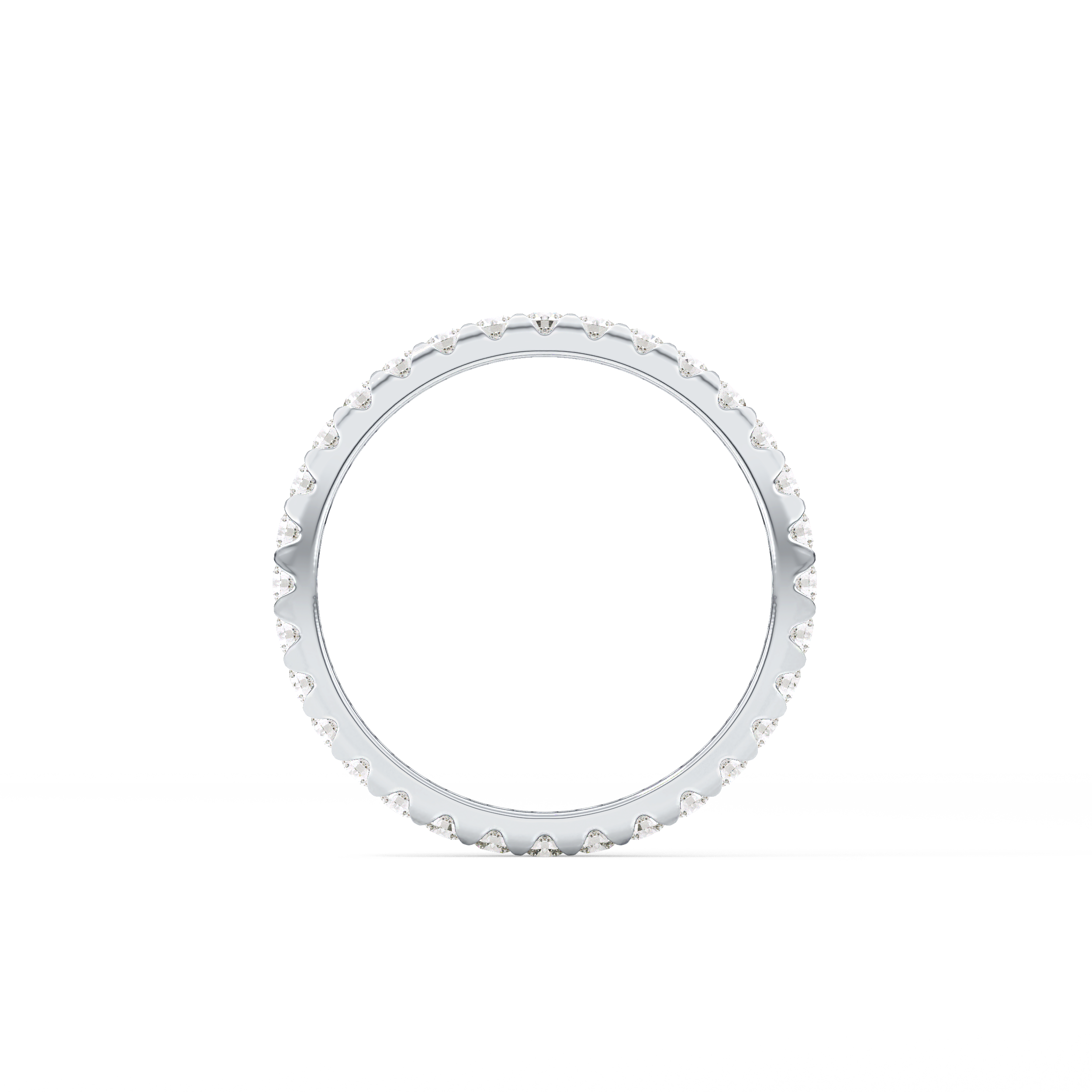 Full Eternity Wedding Band with 0.59 TCW Round Cut Moissanite – Yellow, White, or Rose Gold