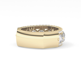 Half Eternity Wedding Band with 2.67 TCW Round Cut Moissanite – Yellow, White, or Rose Gold