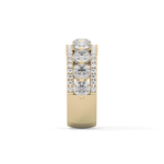 Half Eternity Wedding Band with 2.67 TCW Round Cut Moissanite – Yellow, White, or Rose Gold