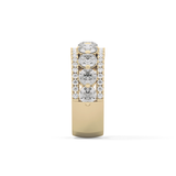 Half Eternity Wedding Band with 2.67 TCW Round Cut Moissanite – Yellow, White, or Rose Gold