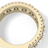 Half Eternity Wedding Band with 2.67 TCW Round Cut Moissanite – Yellow, White, or Rose Gold