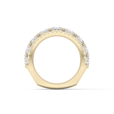 Half Eternity Wedding Band with 2.67 TCW Round Cut Moissanite – Yellow, White, or Rose Gold