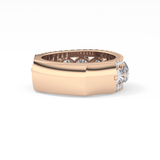Half Eternity Wedding Band with 2.67 TCW Round Cut Moissanite – Yellow, White, or Rose Gold