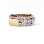 Half Eternity Wedding Band with 2.67 TCW Round Cut Moissanite – Yellow, White, or Rose Gold