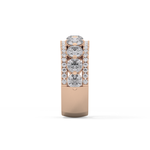 Half Eternity Wedding Band with 2.67 TCW Round Cut Moissanite – Yellow, White, or Rose Gold