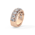 Half Eternity Wedding Band with 2.67 TCW Round Cut Moissanite – Yellow, White, or Rose Gold