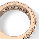 Half Eternity Wedding Band with 2.67 TCW Round Cut Moissanite – Yellow, White, or Rose Gold