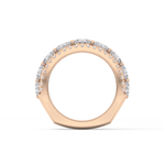 Half Eternity Wedding Band with 2.67 TCW Round Cut Moissanite – Yellow, White, or Rose Gold