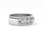 Half Eternity Wedding Band with 2.67 TCW Round Cut Moissanite – Yellow, White, or Rose Gold