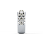 Half Eternity Wedding Band with 2.67 TCW Round Cut Moissanite – Yellow, White, or Rose Gold
