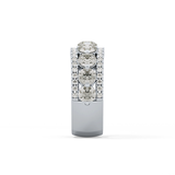 Half Eternity Wedding Band with 2.67 TCW Round Cut Moissanite – Yellow, White, or Rose Gold