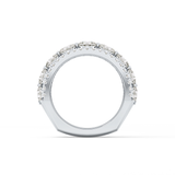 Half Eternity Wedding Band with 2.67 TCW Round Cut Moissanite – Yellow, White, or Rose Gold