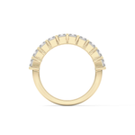 Half Eternity Wedding Band with 2.26 TCW Emerald Cut Moissanite – Yellow, White, or Rose Gold