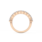 Half Eternity Wedding Band with 2.26 TCW Emerald Cut Moissanite – Yellow, White, or Rose Gold