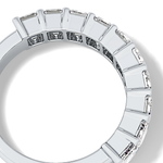 Half Eternity Wedding Band with 2.26 TCW Emerald Cut Moissanite – Yellow, White, or Rose Gold