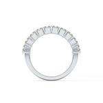 Half Eternity Wedding Band with 2.26 TCW Emerald Cut Moissanite – Yellow, White, or Rose Gold