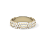 Full Eternity Wedding Band with 1.36 TCW Round Cut Moissanite – Yellow, White, or Rose Gold