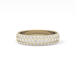 Full Eternity Wedding Band with 1.36 TCW Round Cut Moissanite – Yellow, White, or Rose Gold