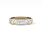 Full Eternity Wedding Band with 1.36 TCW Round Cut Moissanite – Yellow, White, or Rose Gold