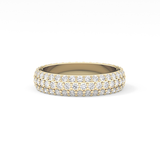 Full Eternity Wedding Band with 1.36 TCW Round Cut Moissanite – Yellow, White, or Rose Gold