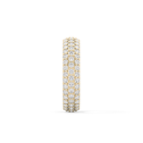 Full Eternity Wedding Band with 1.36 TCW Round Cut Moissanite – Yellow, White, or Rose Gold