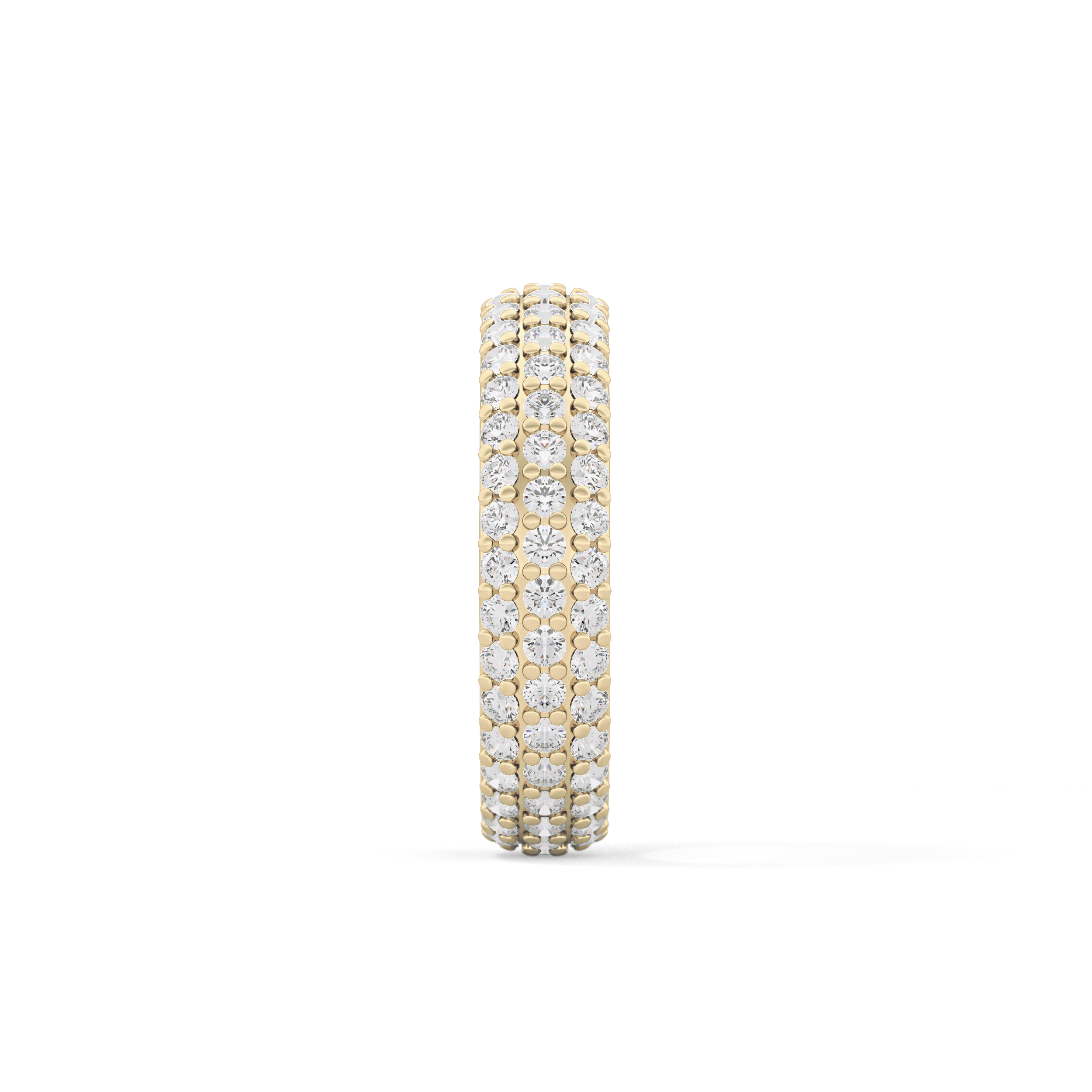 Full Eternity Wedding Band with 1.36 TCW Round Cut Moissanite – Yellow, White, or Rose Gold