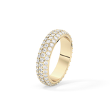 Full Eternity Wedding Band with 1.36 TCW Round Cut Moissanite – Yellow, White, or Rose Gold