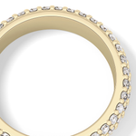 Full Eternity Wedding Band with 1.36 TCW Round Cut Moissanite – Yellow, White, or Rose Gold