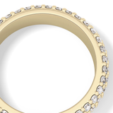 Full Eternity Wedding Band with 1.36 TCW Round Cut Moissanite – Yellow, White, or Rose Gold