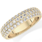 Full Eternity Wedding Band with 1.36 TCW Round Cut Moissanite – Yellow, White, or Rose Gold