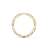 Full Eternity Wedding Band with 1.36 TCW Round Cut Moissanite – Yellow, White, or Rose Gold