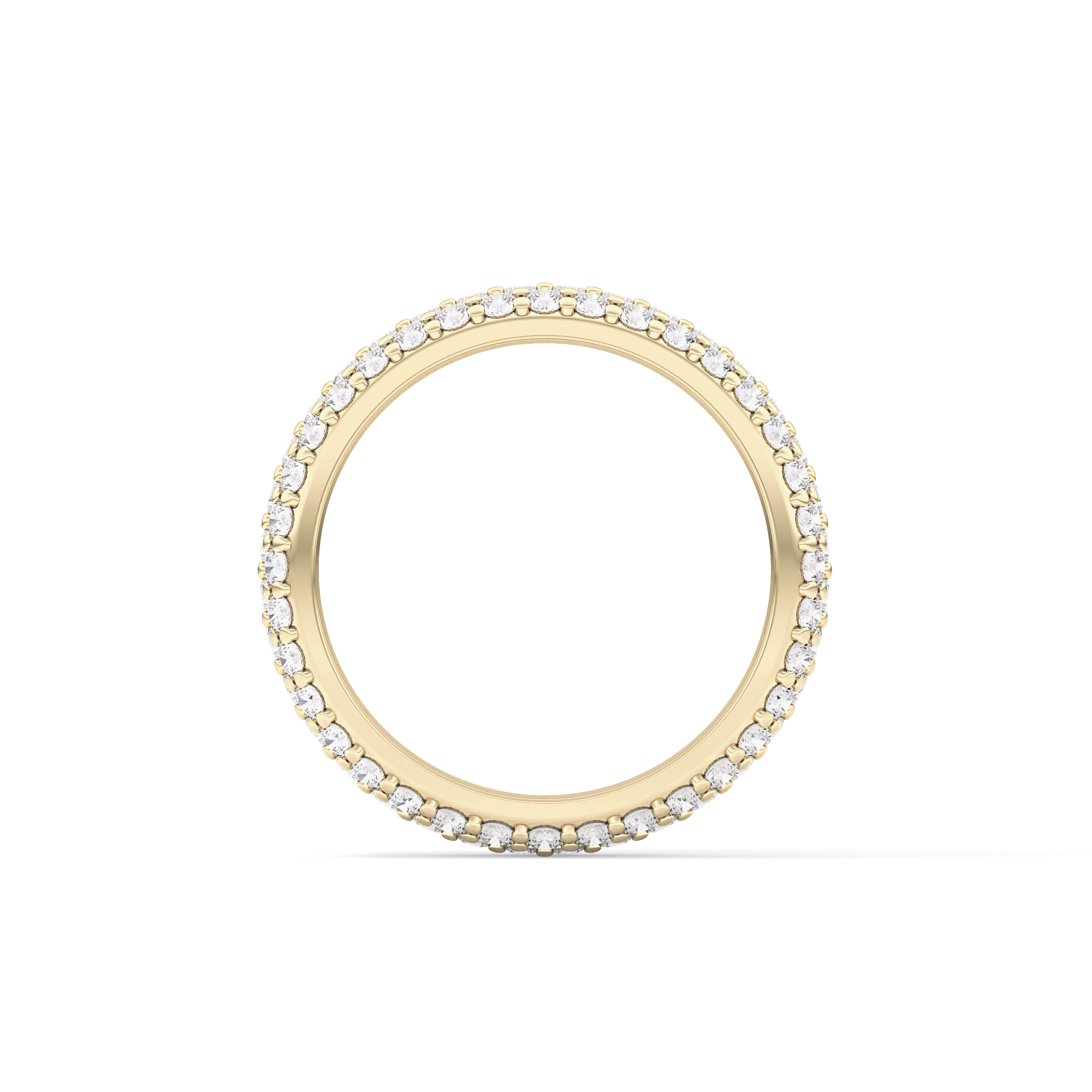 Full Eternity Wedding Band with 1.36 TCW Round Cut Moissanite – Yellow, White, or Rose Gold
