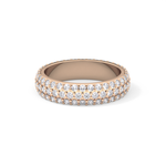 Full Eternity Wedding Band with 1.36 TCW Round Cut Moissanite – Yellow, White, or Rose Gold