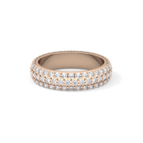 Full Eternity Wedding Band with 1.36 TCW Round Cut Moissanite – Yellow, White, or Rose Gold