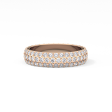 Full Eternity Wedding Band with 1.36 TCW Round Cut Moissanite – Yellow, White, or Rose Gold