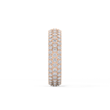 Full Eternity Wedding Band with 1.36 TCW Round Cut Moissanite – Yellow, White, or Rose Gold