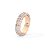 Full Eternity Wedding Band with 1.36 TCW Round Cut Moissanite – Yellow, White, or Rose Gold