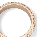 Full Eternity Wedding Band with 1.36 TCW Round Cut Moissanite – Yellow, White, or Rose Gold