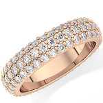 Full Eternity Wedding Band with 1.36 TCW Round Cut Moissanite – Yellow, White, or Rose Gold