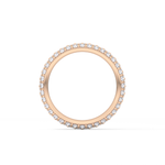 Full Eternity Wedding Band with 1.36 TCW Round Cut Moissanite – Yellow, White, or Rose Gold