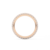 Full Eternity Wedding Band with 1.36 TCW Round Cut Moissanite – Yellow, White, or Rose Gold