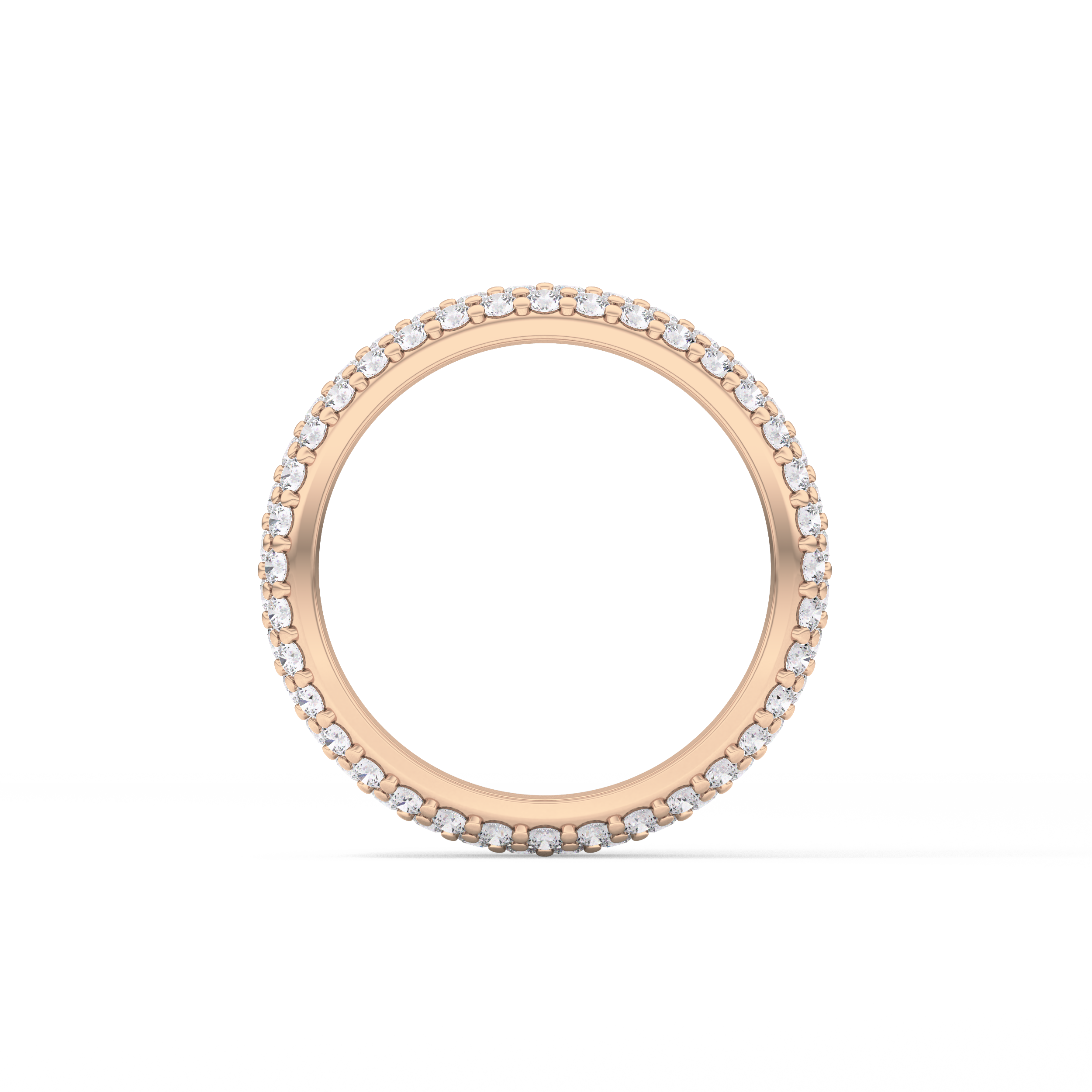 Full Eternity Wedding Band with 1.36 TCW Round Cut Moissanite – Yellow, White, or Rose Gold